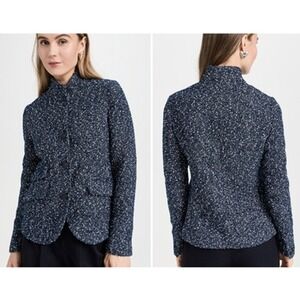 Rag & Bone Slade Blazer Blue Tweed Textured Size 6